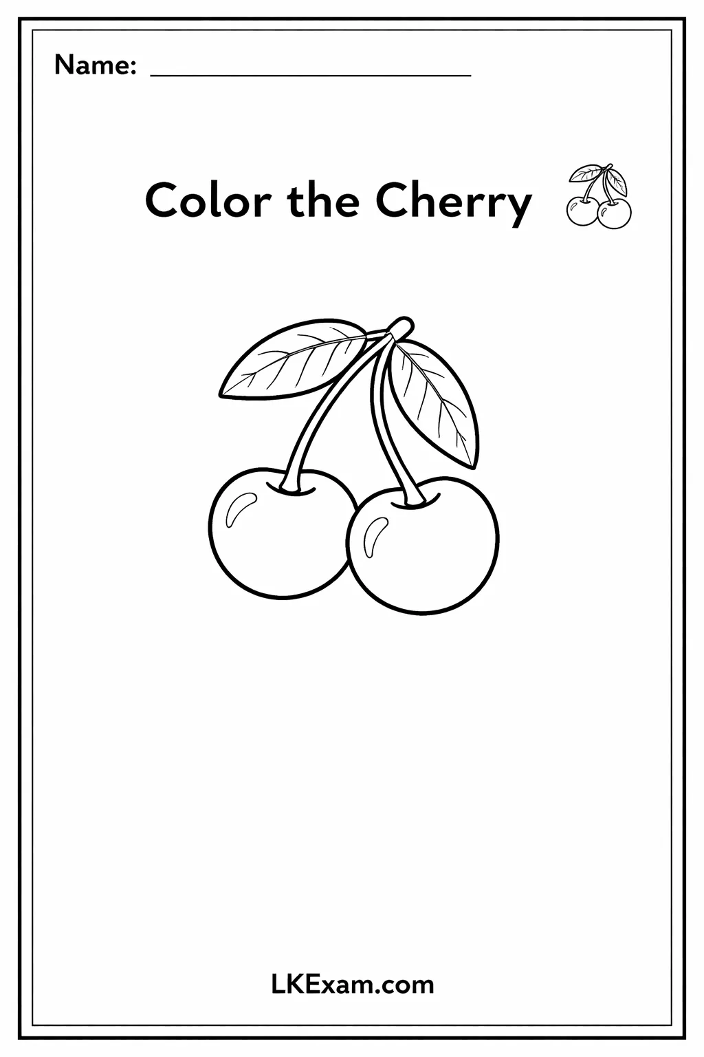 Coloring Worksheet
