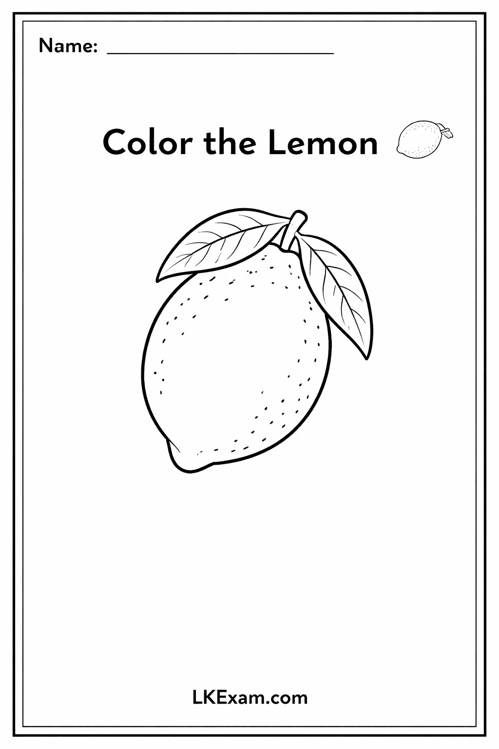 Coloring Worksheet