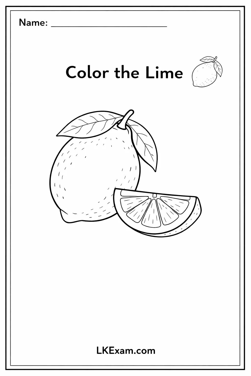 Coloring Worksheet
