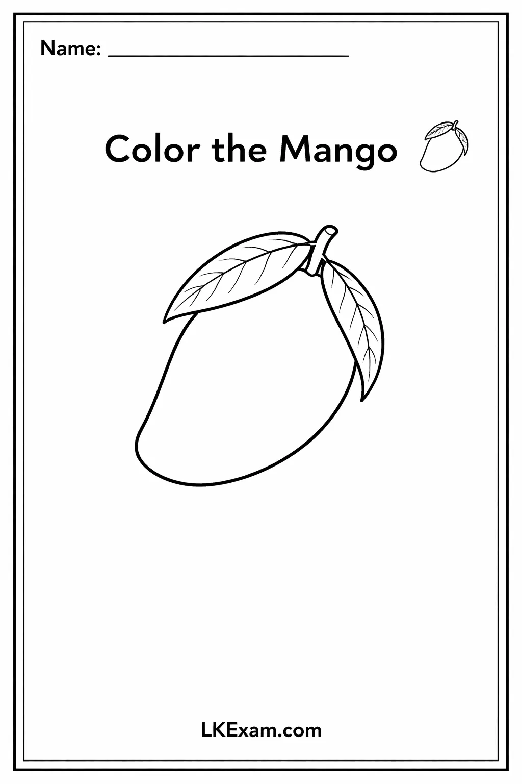 Coloring Worksheet
