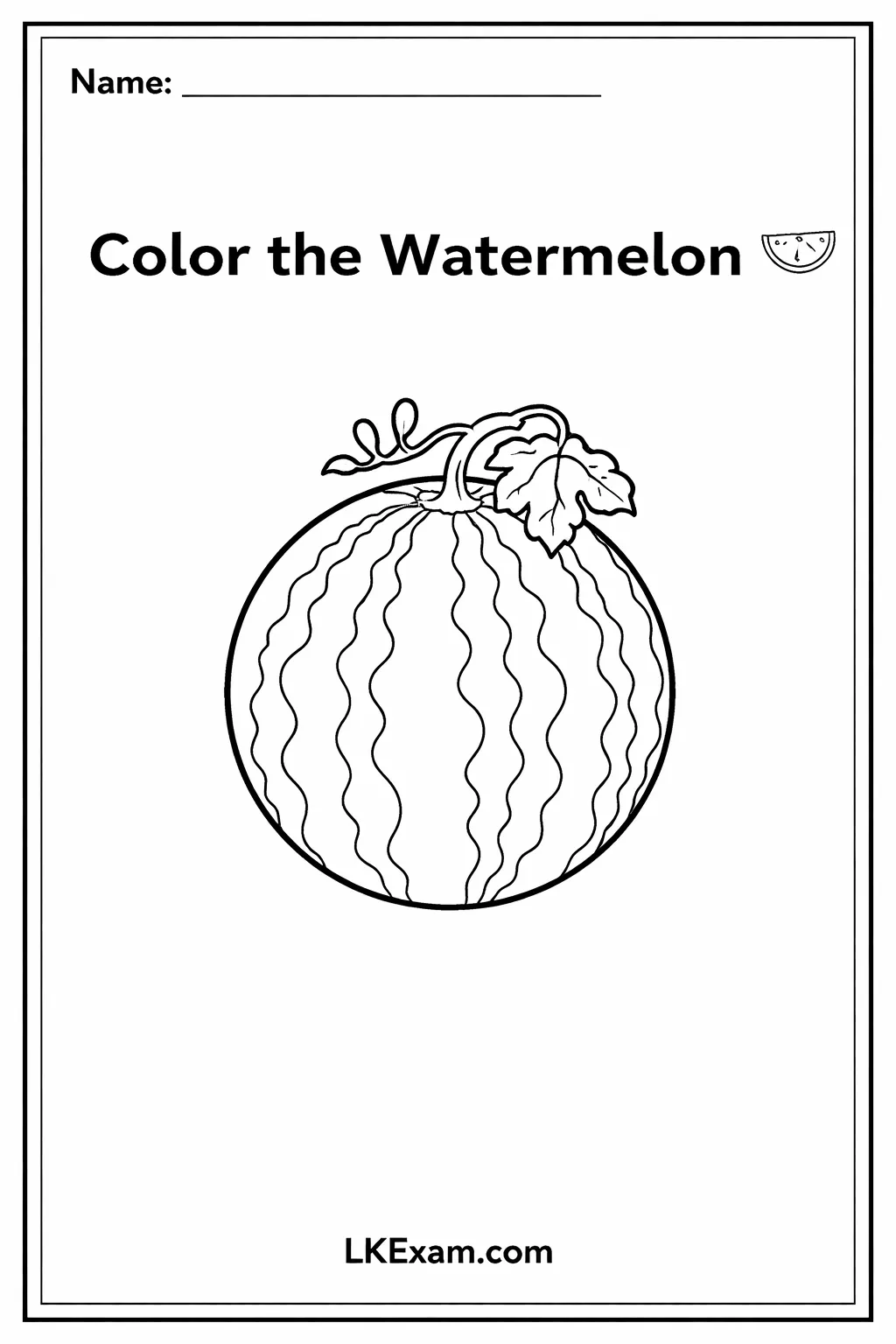 Coloring Worksheet